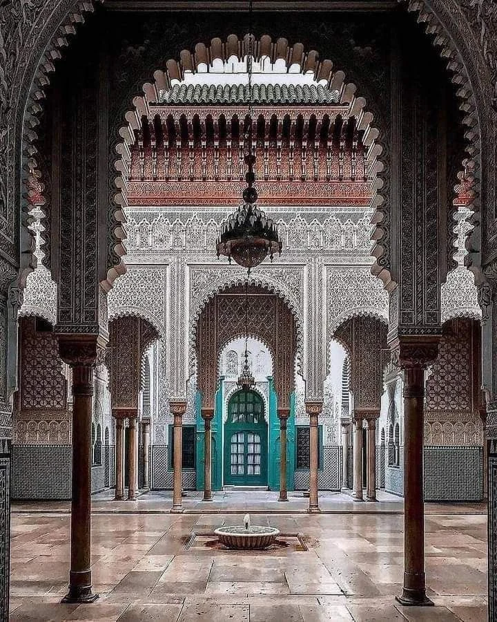 A riad is a traditional Moroccan house built around a central open courtyard.